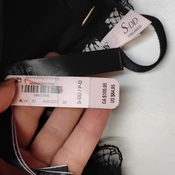 Victorias Secret Very Sexy Ziggy Glam black floral lace cut out corset S-dd - Picture 5 of 6